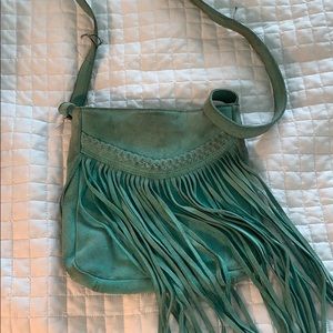 Teal Tassel Purse